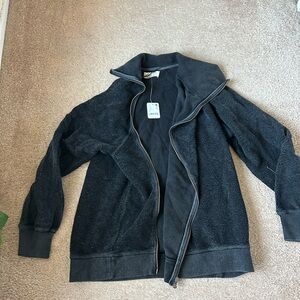 Free People Charcoal Zip-Up Jacket